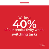 We lose 40 of productivity when switching task