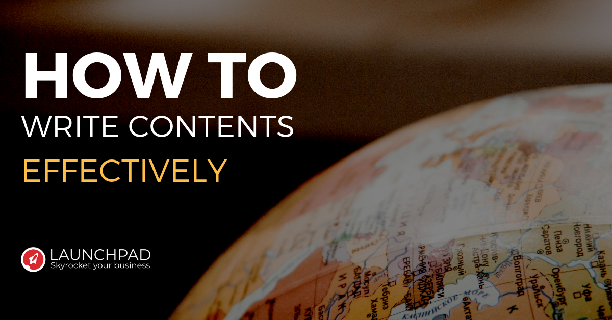 How to write contents effectively